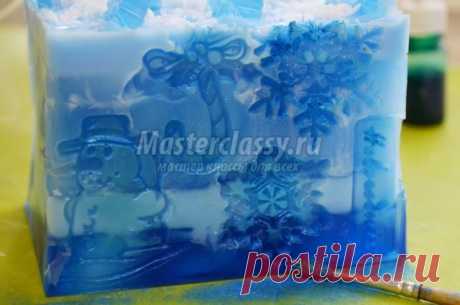 Зимнее многослойное мыло своими руками. Мастер-класс с пошаговыми фото