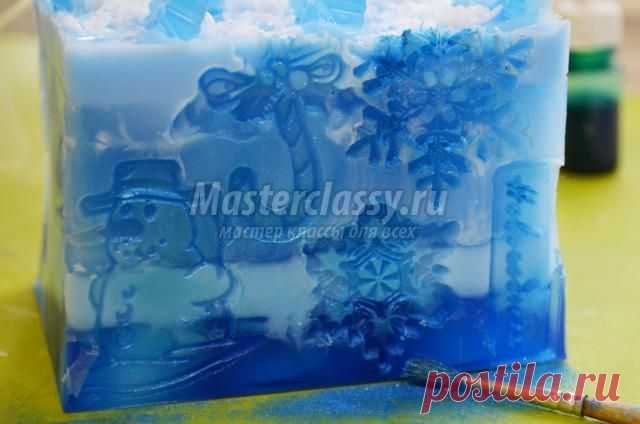 Зимнее многослойное мыло своими руками. Мастер-класс с пошаговыми фото