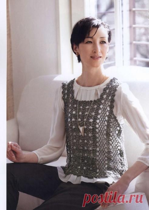 Симпатичный жилет крючком