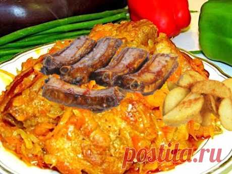 Мой рецепт тушеной капусты со свиными ребрышками и яблоком | Рецепты в квартире | Яндекс Дзен