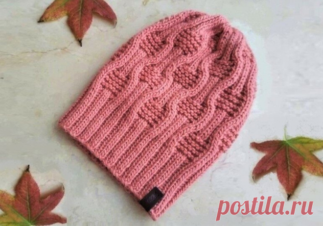 Красивые модные шапки, связанные интересными узорами (с описанием вязания) | Идеи рукоделия | Яндекс Дзен