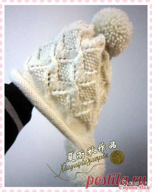 Шапка капор спицами  - Вяжем вместе он-лайн - Страна Мам