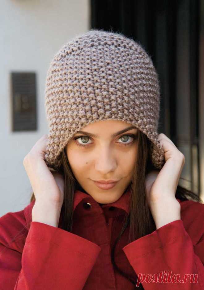 Вязание шапки узором рис Gorro, Nube 10 Вязание шапки узором рис спицами Gorro с описанием из журнала Nube 10. Описание вязания дано из расчета плотности вязания: 20 петель узором Рис = 18 см.