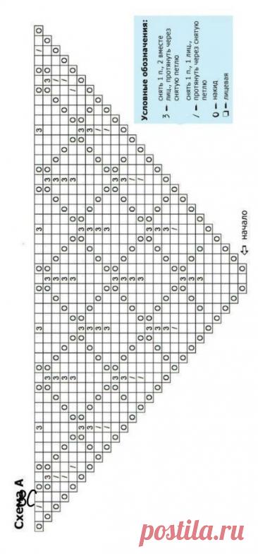 Shawl with a free pattern