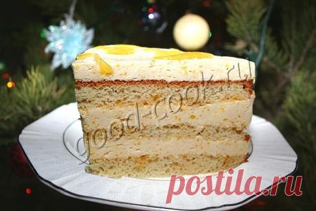 Торт с апельсиново-сливочным муссом. Рецепт приготовления