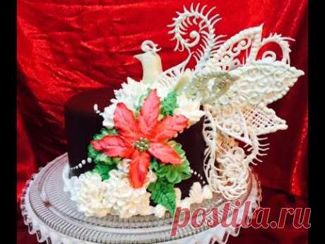 Elegant Bird Cake Design in Chocolate- Cake Decorating