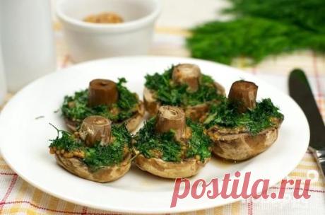 Шампиньоны фаршированные - пошаговый кулинарный рецепт на Повар.ру