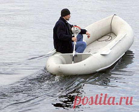 Лодочный двигатель из газонокосилки