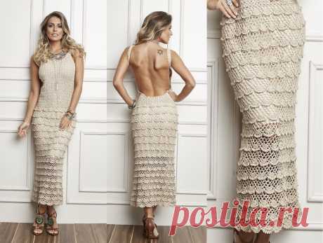 Tutorial on Crochet Elegant Ruffle Maxi Dress - CRAFTS LOVED Elegant, versatile and beautiful this crochet dress is amazing for more sophisticated events, you will learn the step by step here.
