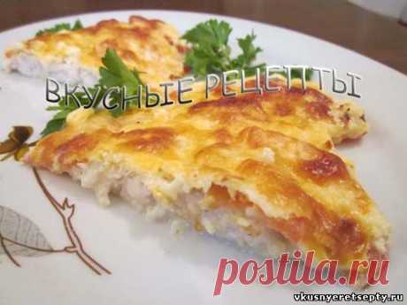 Рыба запеченная с сыром.