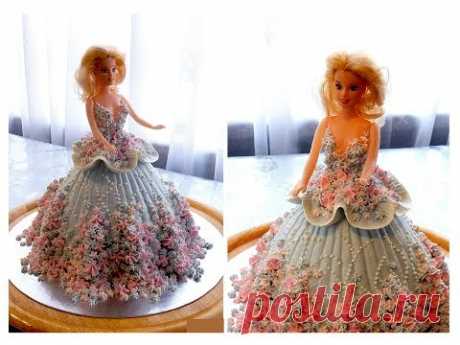 КАК СДЕЛАТЬ ТОРТ  "БАРБИ" от СЛАДКАЯ КРАСОТА  , BARBIE DOLL CAKE DECORATING