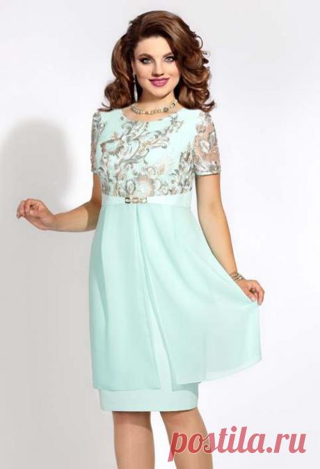 Платья для полных девушек белорусского бренда Vittoria Queen весна-лето 2019 (70 фото)