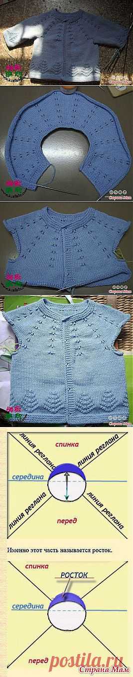 Кофточка для девочки с круглой кокеткой. Спицы. Вяжем!: Дневник группы "Вяжем вместе он-лайн" - Страна Мам