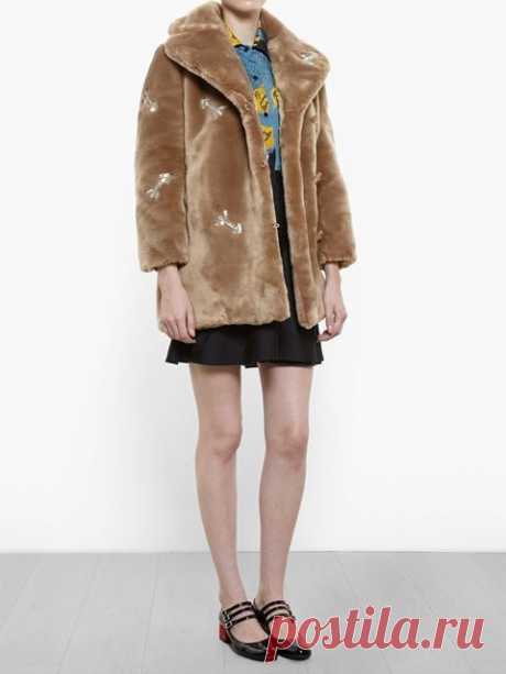 Carven Crystal Embellished Faux Fur Coat - A.m.r. - Farfetch.com
