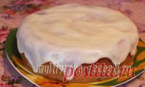 Шарлотка с творогом и яблоками в мультиварке