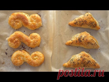 Плацинды/плэчинтэ из вытяжного теста. Два способа формовки