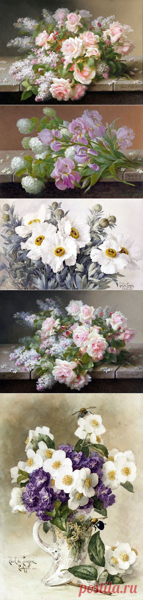 Художник Raoul Maucherat De Longpre.Натюрморты..