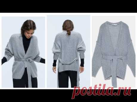 ПОВТОРИЛА КАРДИГАН:(ЖАКЕТ)ОТ ЗАРА//ZARA//DIY//S-XL