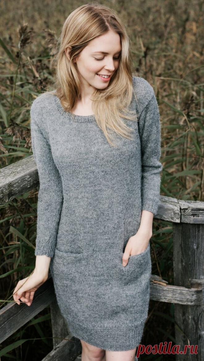 Для любителей вязаных платьев и туник. Разные идеи и фасоны для вязания спицами. | Ирина СНежная & Вязание | Яндекс Дзен