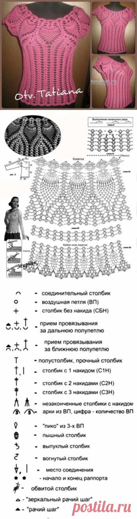 Ажурная кофточка крючком — работа Отвеновской Татьяны - вязание крючком на kru4ok.ru