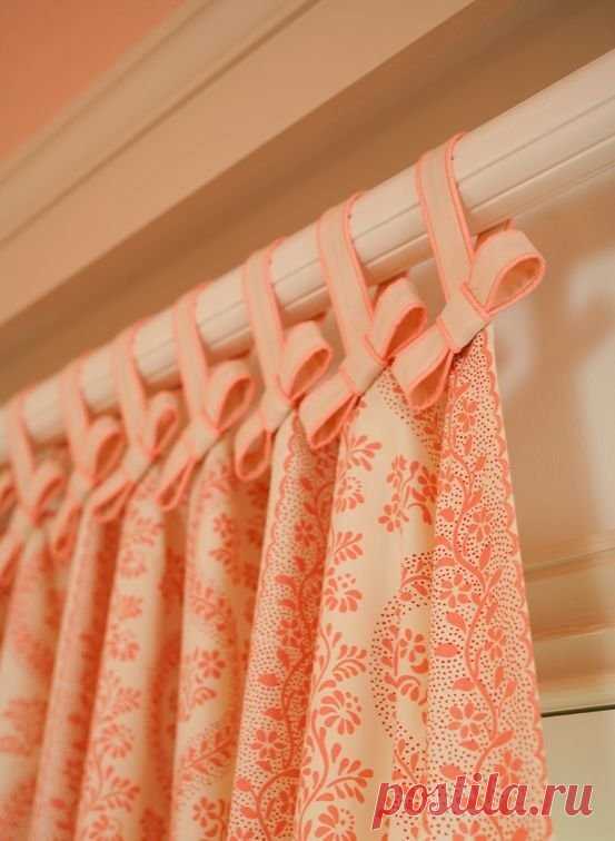 Шторы. Идеи крепления к карнизу. 



















