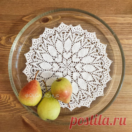 Красивая круглая салфетка крючком — Отлично! Школа моды, декора и актуального рукоделия