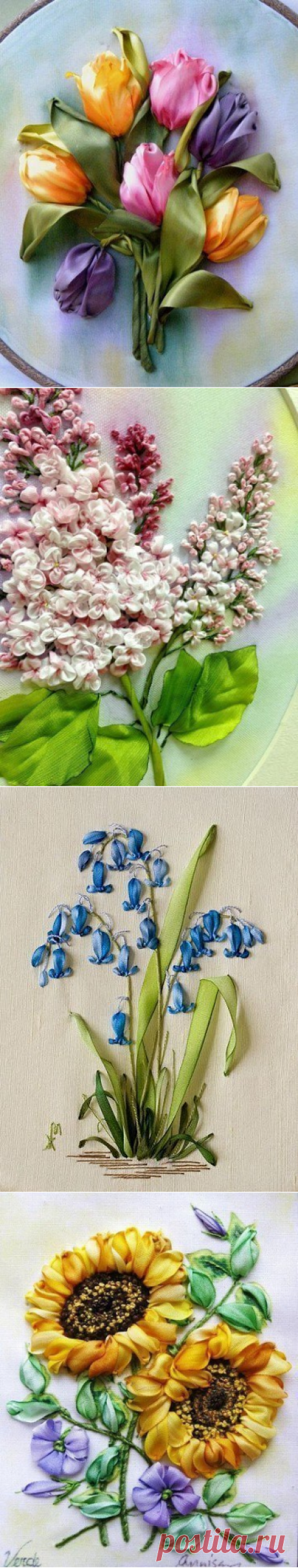 Изысканная вышивка лентами: идеи — Сделай сам, идеи для творчества - DIY Ideas