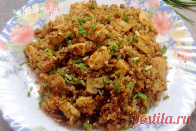 Гречка по-купечески с курицей и грибами — полезный рецепт обеда