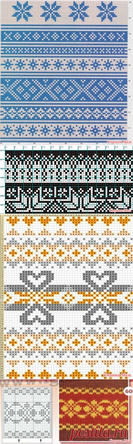 . Жаккардовые узоры 2 - Вязание - Страна Мам