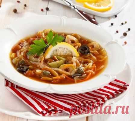 Постная солянка с квашеной капустой — Домашняя кулинария