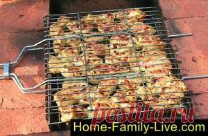 Шашлык - пошаговый фоторецепт - шашлык из куриной грудкиКулинарные рецепты
