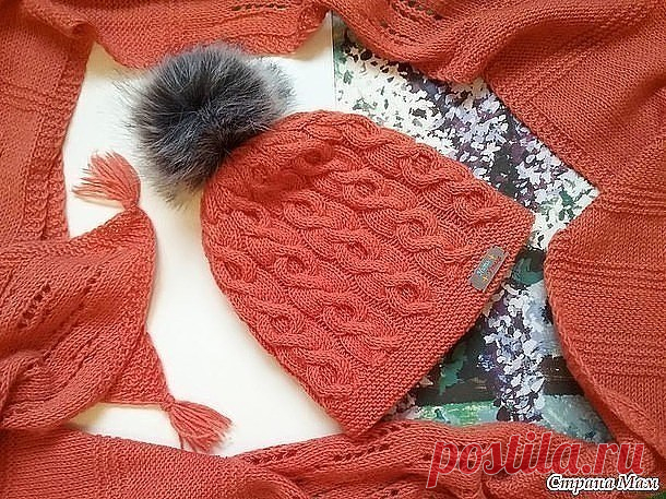 Двойная шапочка (Вязание спицами) – Журнал Вдохновение Рукодельницы