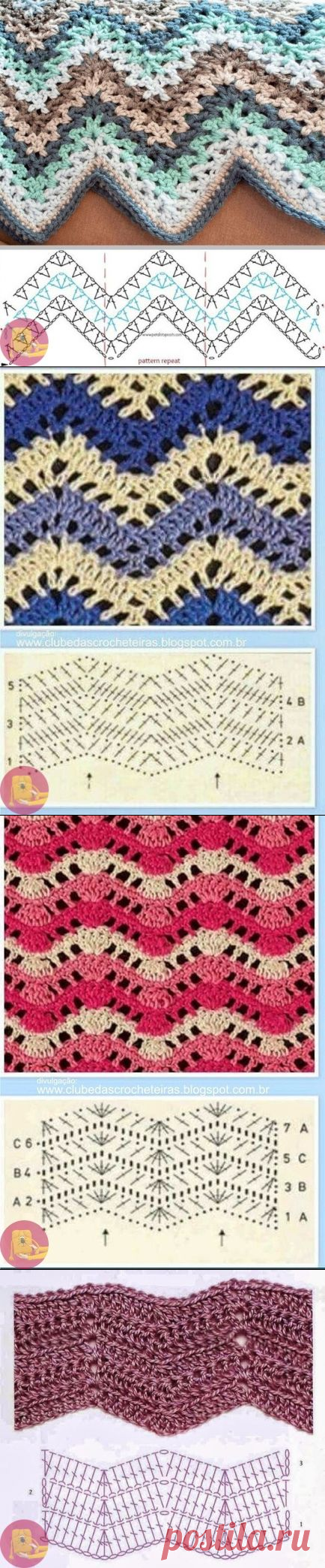 Зигзаги крючком — Сделай сам, идеи для творчества - DIY Ideas