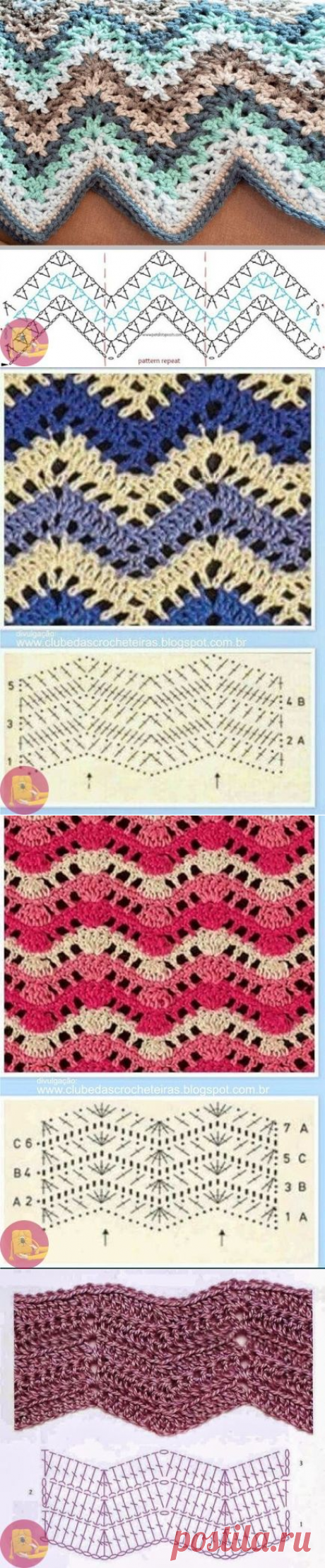 Зигзаги крючком — Сделай сам, идеи для творчества - DIY Ideas