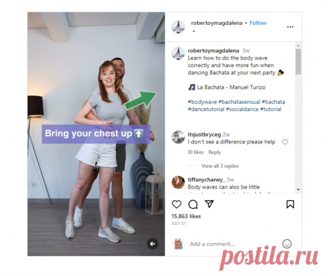 Learn how to do the body wave correctly and have more fun when dancing Bachata at your next party 🎉 🎵 La Bachata - Manuel… | Instagram