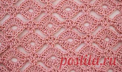 Топ-10 интересных и несложных узоров крючком со схемами для весеннего вязания! | Вязалки Веселого Хомяка | Дзен