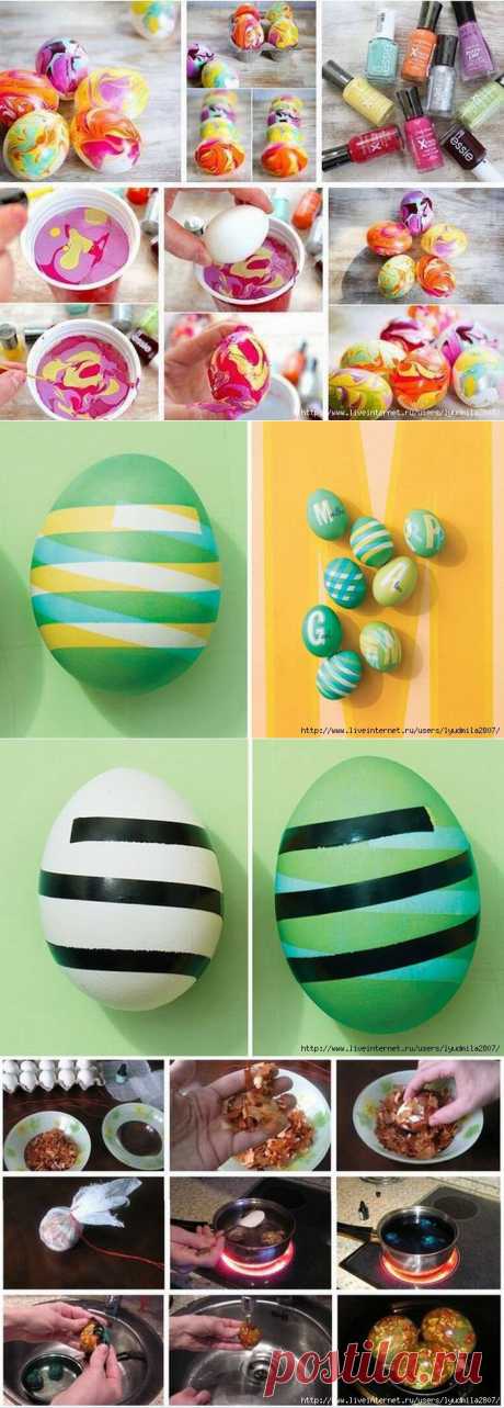 Мраморные яйца на Пасху.