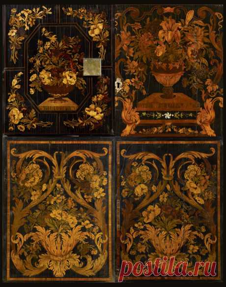 A pewter, brass, fruitwood and stained sycamore inlaid marquetry, ebony and ebonised cabinet on stand attributed to Pierre Gole (1620-1684)&lt;br&gt;Louis XIV, circa 1680 | lot | Sotheby's