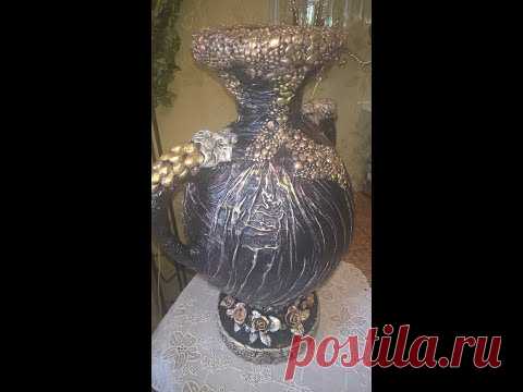 красивая ваза из надувного шарика ч 2