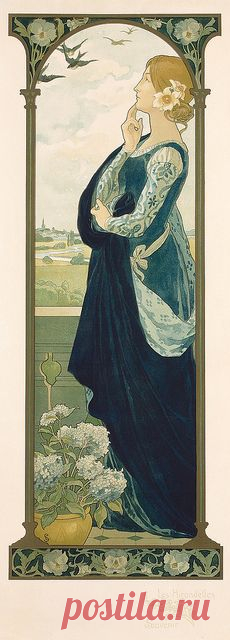 (243) Elisabeth Sonrel (French, 1874 - 1953) | A r t N o u v e a u W o m e n