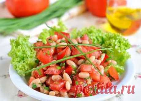 Салат из фасоли с помидорами - рецепт с пошаговыми фото / Меню недели