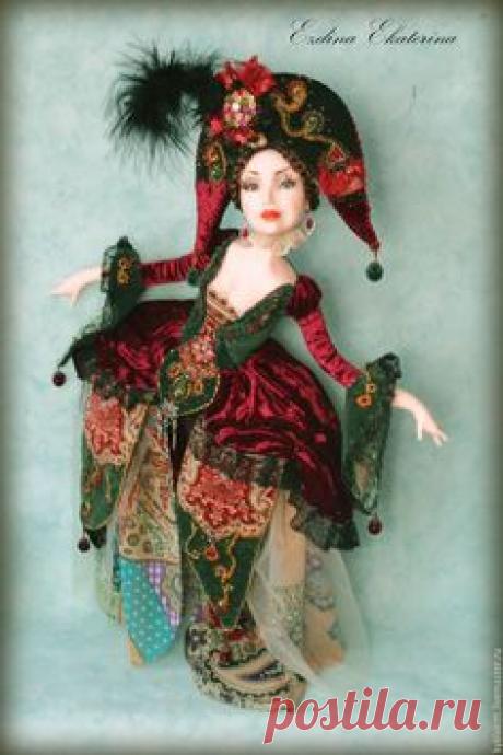 Купить Реверанс от Коломбины - комбинированный, коломбина, коломбины, реверанс, авторская кукла, интерьерная кукла