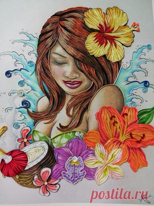 Квиллинг - удивительное творчество. Женские образы