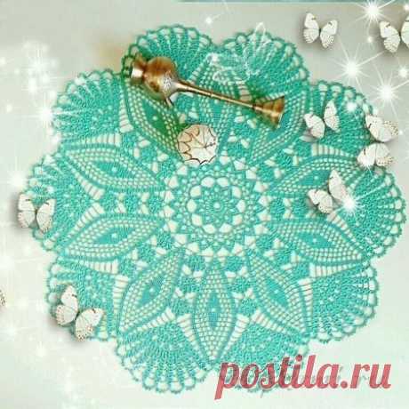 Ажурная салфетка крючком &amp;raquo; Сайт &quot;Ручками&quot; - делаем вещи своими руками