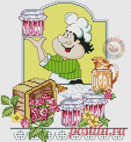 Скачать вышивку для кухни бесплатно. Вышивка повара крестом. | Все о рукоделии: схемы, мастер классы, идеи на сайте labhousehold.com