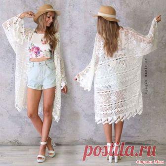 КАРДИГАН филейным узором КРЮЧКОМ