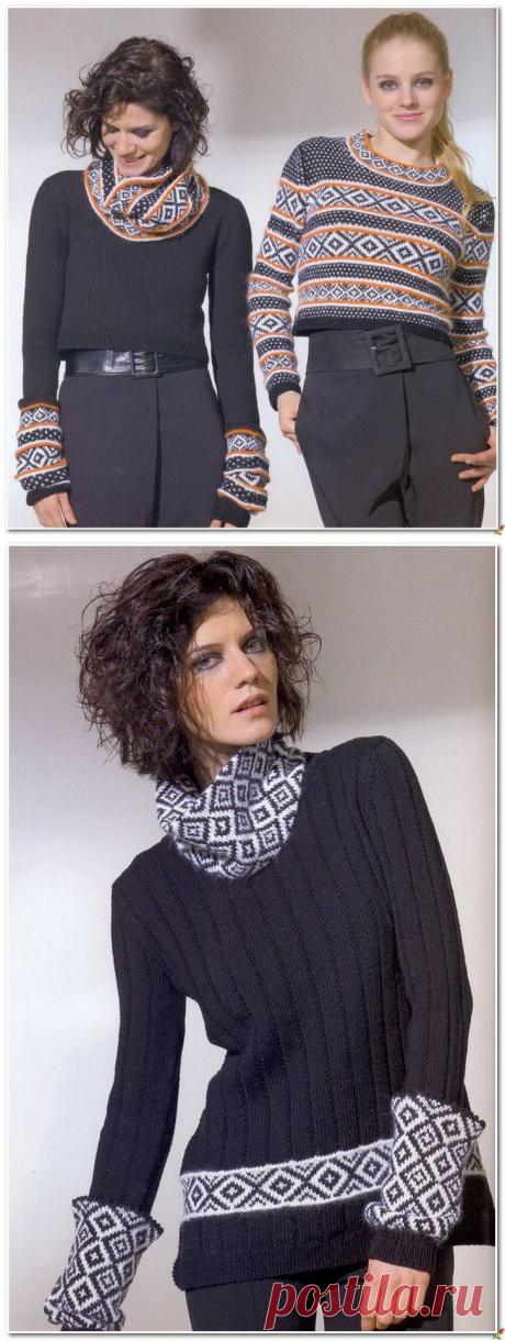 ВЯЖЕМ ДЛЯ ЖЕНЩИН С ЖАККАРДОМ..
