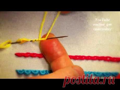 Brazilian running bullion stitch | 5 contour stitches