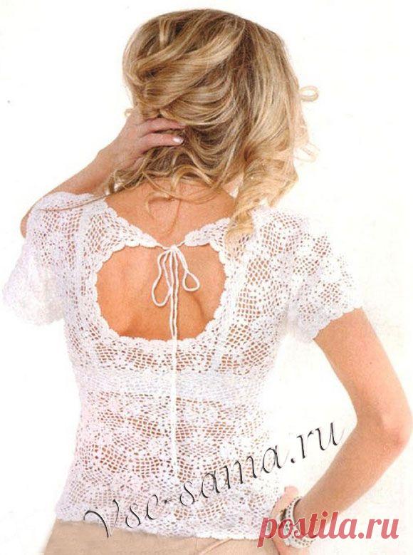 Топ крючком - Крылья бабочки..