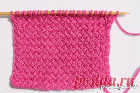 Тканный узор спицами или «Мелкая плетенка»